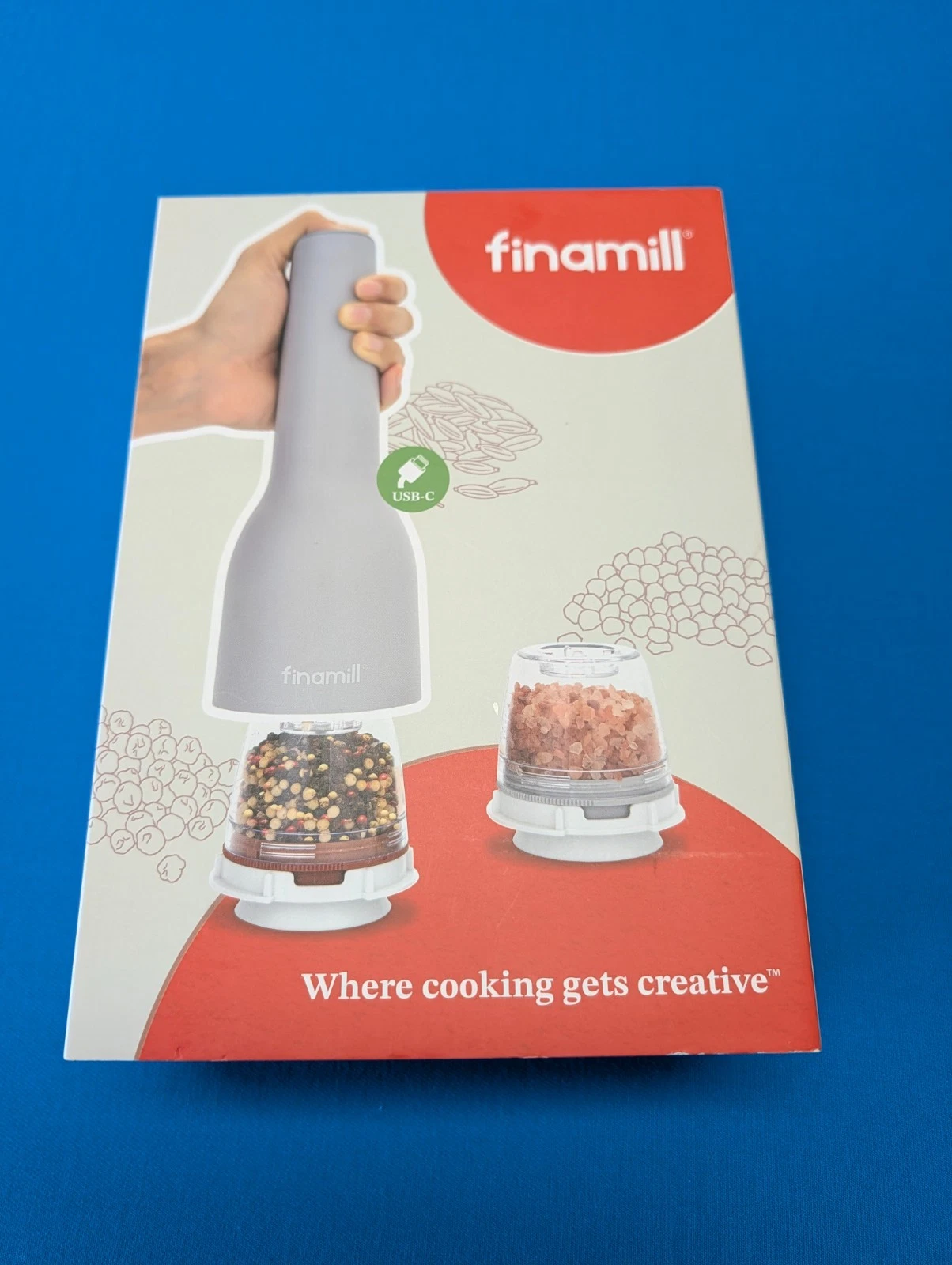 FinaMill Classic Electric Spice Grinder / Everyday & Pepper Pods - USB-C version