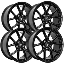 (Set of 4) Curva Flow Forged CFF70 20x9 5x4.5" +35mm Gloss Black Wheels Rims