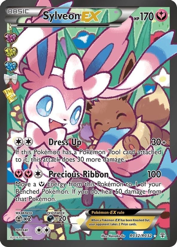 Sylveon EX - RC32/RC32 - Pokemon Generations Radiant Collection Full Art Card NM