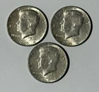 Lot of Three (3) Nice 90% Silver Kennedy Half Dollars 1964 - P - BU/AU
