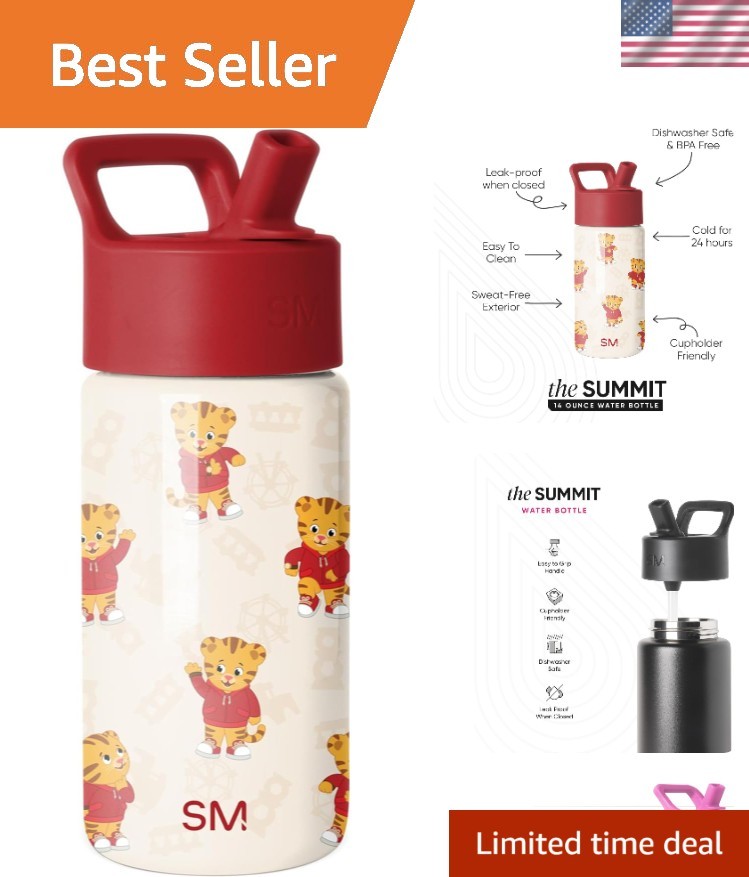 With Straw Lid | Daniel Tiger 14oz Stainless Steel C...