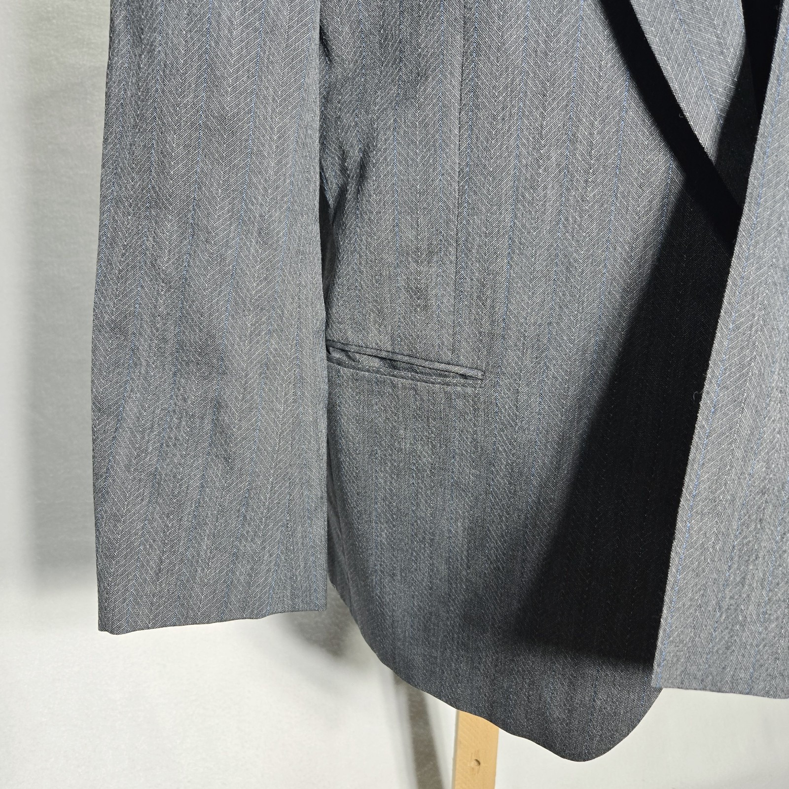 Yves Saint Laurent Tuta Lana Vintage Uomo Giacca Pantalone YSL 2 Pezzi Spina di Pesce 40