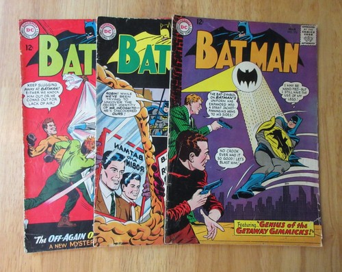 Konvolut *3* 60er Jahre Batman! #170, 173, 174 (sehr guter bis sehr guter Zustand/vg+) **hell & bunt!**