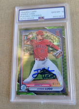 Joswa Lugo Signed 2024 Bowman Refractor Green #BCP237 Angels PSA AUTO 10 1/99