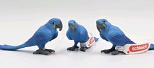 Lot Of 3 Wild Life 14859 Hyacinth Macaw Toy Figure Schleich Flock Of 3 Birds