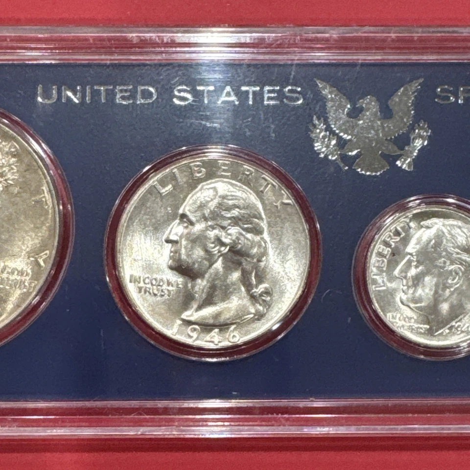 1946 P U.S. Coin Set  In A Genuine Mint Set Holder Nice 90% Silver Investment! - Image 4 of 4