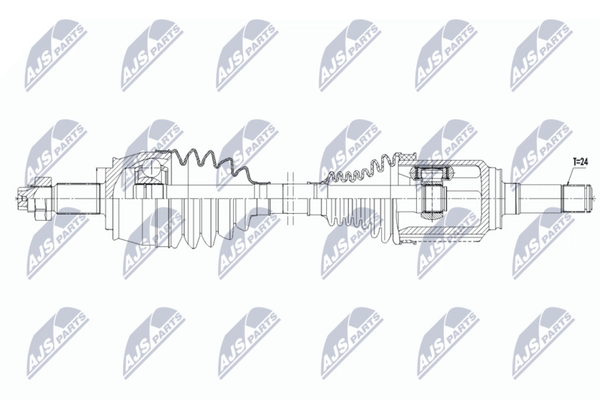 NTY Antriebswelle NPW-FT-096 Passend FüR Fiat Opel-image