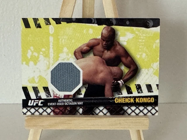 2010 Topps UFC Cheick Kongo Fight Mat Relic Event-Used Octagon UFC 62 Mat Card