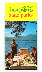 1950s New Hampshire State Parks Guide Location Map NH Vintage Travel Brochure