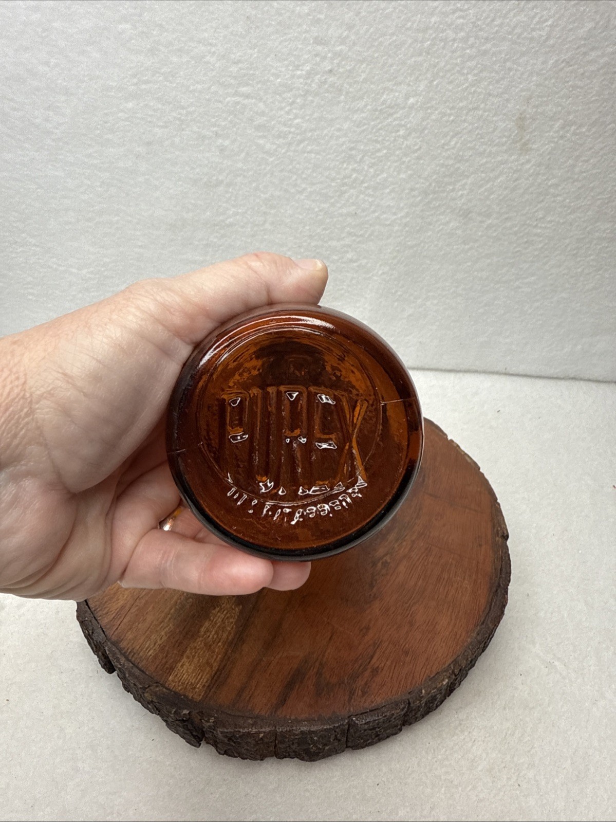 Vintage Purex Bleach AMBER GLASS  Bottle with lid 10"