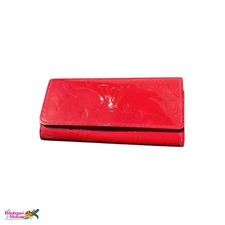 Louis Vuitton Vernis Rojo Charol 4 Llaves Estuche Porta Monograma Cartera