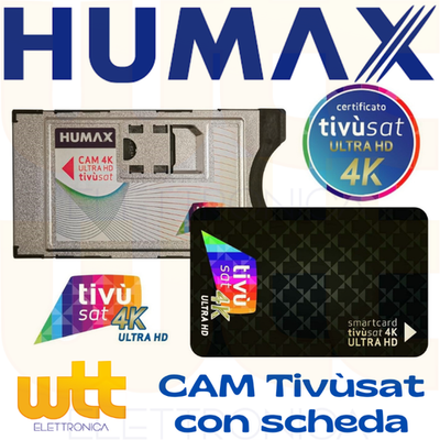 Modulo CAM TIVUSAT 4K Con Scheda UHD – Ricevi Canali Italiani Via Satellite Hot Bird