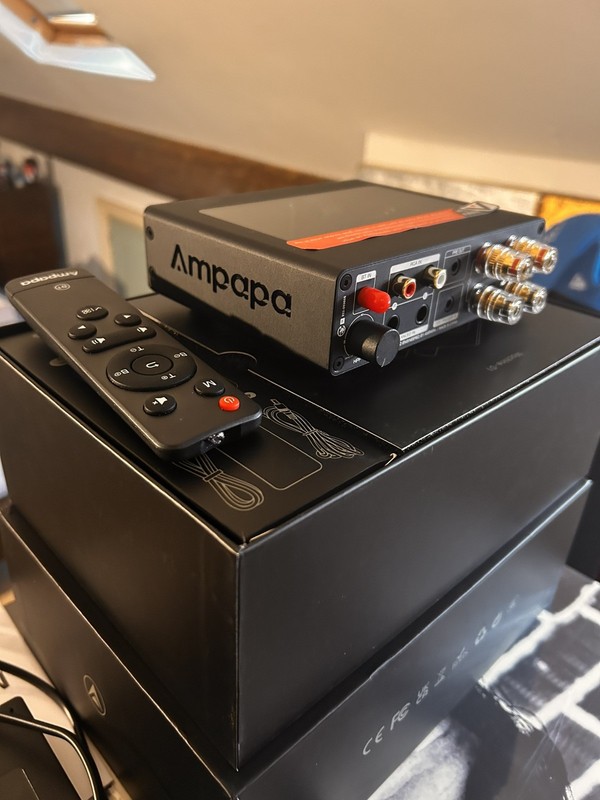 Ampapa D1 Bluetooth Amplifier HIFI TPA3255 Amp w/ VU Meters Display, HPF, Remote