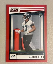 2022 Panini Score Red Nakobe Dean Rookie Football Card #351. rookie card picture