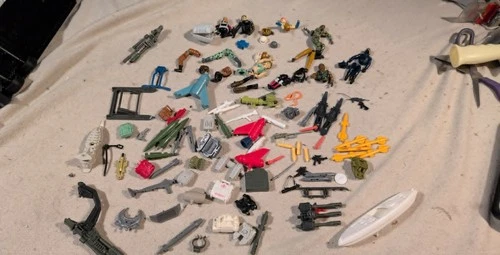Vintage 1980's-90's G.I. JOE MIXED ACTION FIGURE PARTS AND ACCESSORIES  as-is