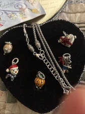 Brighton Seasonal Holiday Charm Set With Tin New Retired Jewelry