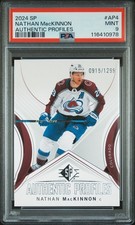 2024 UD SP Nathan MacKinnon Authentic Profiles /1299 PSA 9 Colorado Avalanche