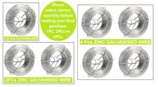 ROLL OF ZINC COATED GALVANISED GARDEN WIRE 125m x 0.7mm 
