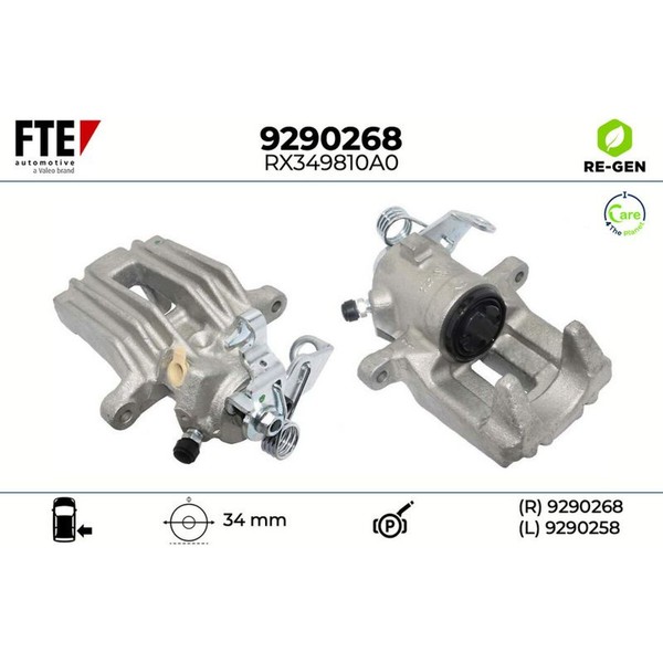 FTE 9290268 Bremssattel FüR VW Seat Audi A2 Polo Ibiza Cordoba 8Z0 9N 9A 9A4-image