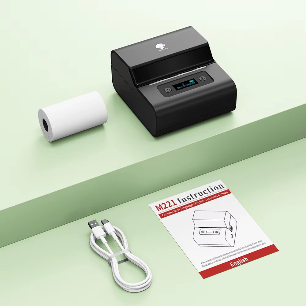 M221 Wide Label Printer Wireless Bluetooth Label Maker Printable Sticker Width:2