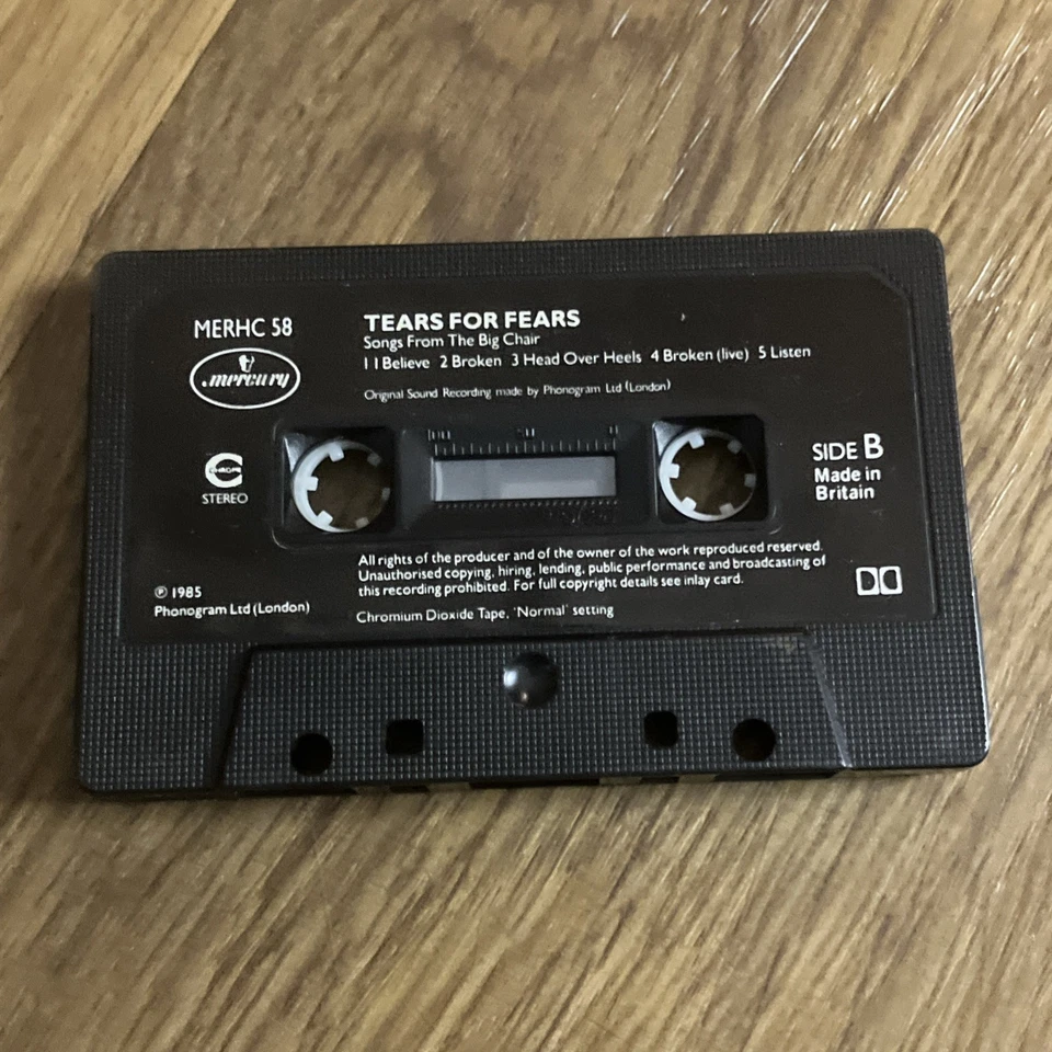 Tears For Fears – Songs From The Big Chair Album Cassette Tape - Shout - Image 4 of 4