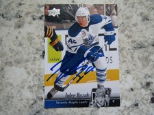 Toronto Maple Leafs Tyler Bozak Signed Autographed 2010-11 Upper Deck Mint