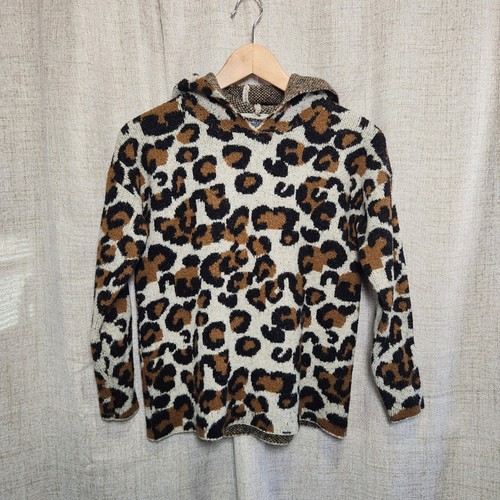 Chelsea & Theodore Pullover Kapuzenpullover Damen XS Leopardenmuster Langarm - Bild 1 von 7