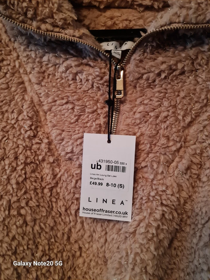 Linea Animal Print Lounge Set Ld44 Beige/Black Size 8 - 10. New Rrp £49.99 - Image 3 of 4