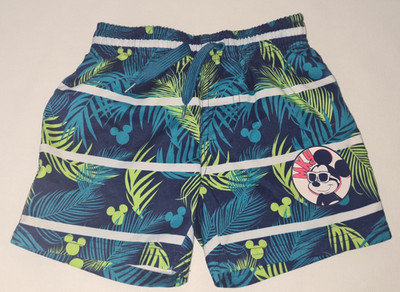 Disney Jungen Micky Maus Mickey Mouse Badeshorts blau grün weiß Gr. 104