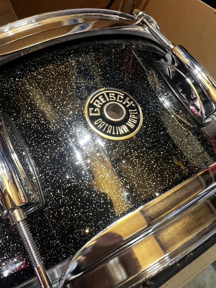 Tambor Gretsch 6" x 14" Catalina Maple - Polvo de estrellas negro Foto 2 de 4
