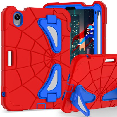 For mini6 7 Silicone + PC Spider Shockproof Tablet Cover Built-in Kickstand 