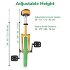 Yescom 16 In Wheel Outdoor Unicycle Adjustable Seat Exercise Bike, Yellow Green — photo 3