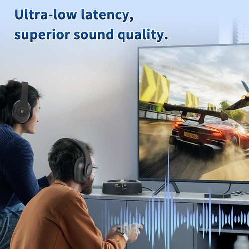 WallarGe Wireless Headphones for TV Watching, Easy Setup and Black  - Picture 2 of 7