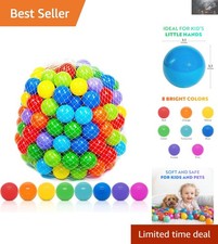 Vibrant 50 Pack Mini Ball Pit Balls - Crush Proof  Soft for Indoor/Outdoor Play