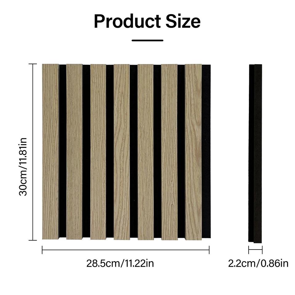 Paneles de pared de madera panel acústico, paneles absorbentes de sonido, 4 piezas, 11,81 pulgadas X 11,22 pulgadas Foto 3 de 4