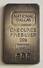 New ListingVintage National Dallas Certified Assay 1 Troy Ounce 999 Silver Bar  Serial #888