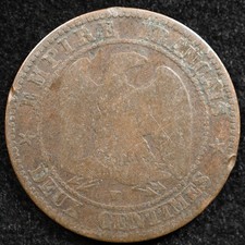 France 2 Centimes 1857W, Coin, Inv#F540