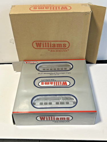 Williams "Bachmann" O-27 Ga 43250 Silver Streak Streamliner 3 Pass. Coche TOTALMENTE NUEVO | Zustand: New