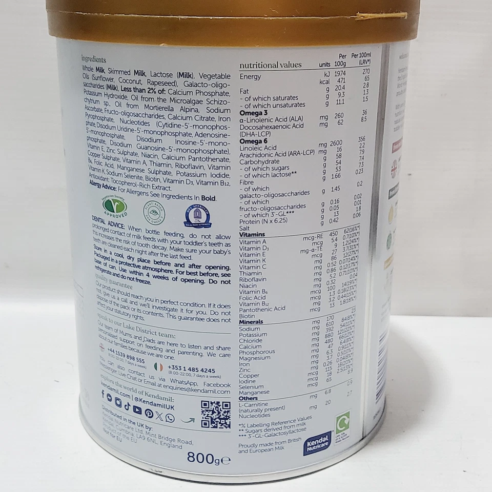 Kendamil Stage 3 Toddler Milk Baby Formula Powder | 12-36 Months, 800g - Image 4 of 4