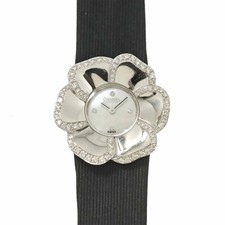 CHANEL Camellia H1187 Quartz Diamond 750 WG White Shell Dial 90302605