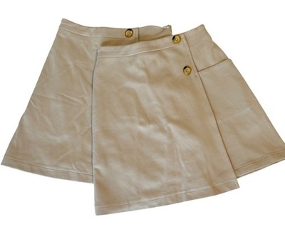 2 PC NEW MEDIUM 10 12 French Toast Button Khaki Knit School Uniform Skirt Lot