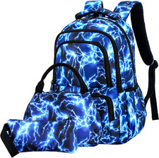 Backpack for Boys Girls, Kids Bookbag Set, Lightweight Schook Bag with Lunch Box