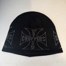 West Coast Choppers Beanie Cross Script Knit Skull Cap Motorcycle Y2K VTG