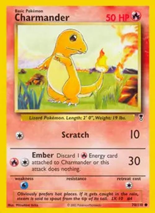Charmander - 70/110 - Pokemon Legendary Collection Card NM