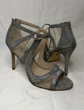 Nina  High Heel Glitter Strappy Sandal Formal Holiday Dress Shoes 8.5