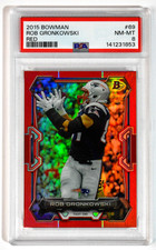2015 Bowman #69 Rob Gronkowski Red /25 SSP PSA 8 NM-MT Patriots