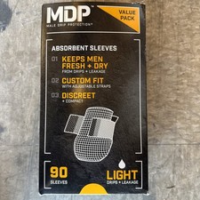MDP Male Drip Protection Absorbent Sleeves Light Drips 90 Total Sleeves