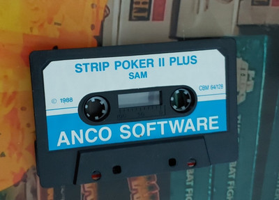 Strip Poker II Plus (Anco 1987) Commodore 64 (Tape) works 8-bit C64 classic