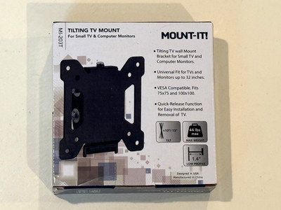 MOUNT-IT! Tilting Small TV Mount Computer Monitors MI-203T 17'' to 32'' Screen NEW
