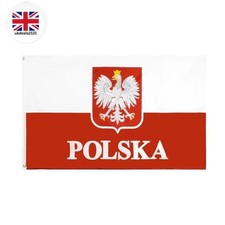Flag of Poland ? 60cm x 90cm Polish Polska Flag High-Quality Fabric Free UK Post
